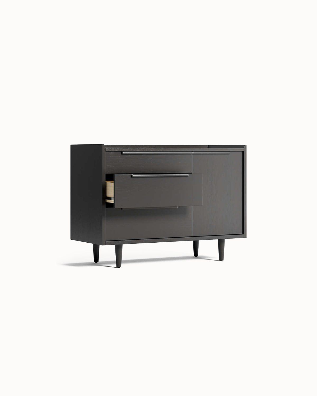 Black Small 3-Drawer - Image 2
